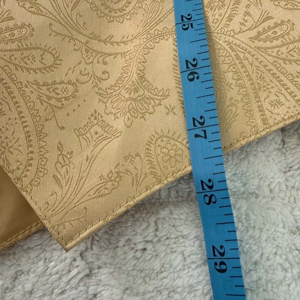 Vesuvio Napoli Mens Gold Paisley Tuxedo Vest 3XL Formal Wedding Elegant Guest